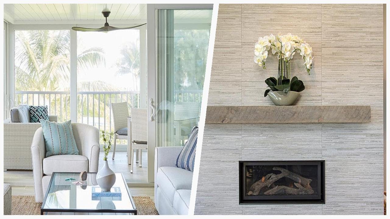 75 Coastal Gray Floor Family Room Design Ideas You'll Love 😊
