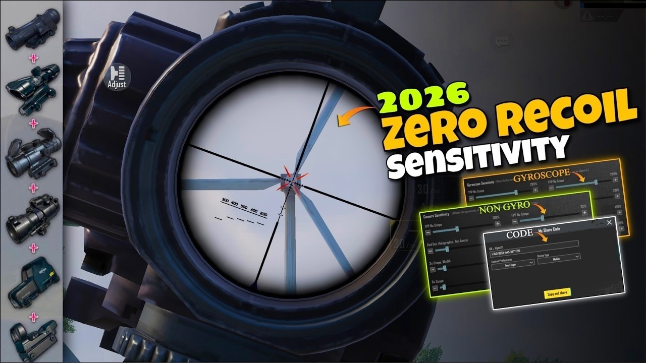 2026 World Best Sensitivity Settings 🔥 For All Mobile Non Gyro And Gyroscope ✅
