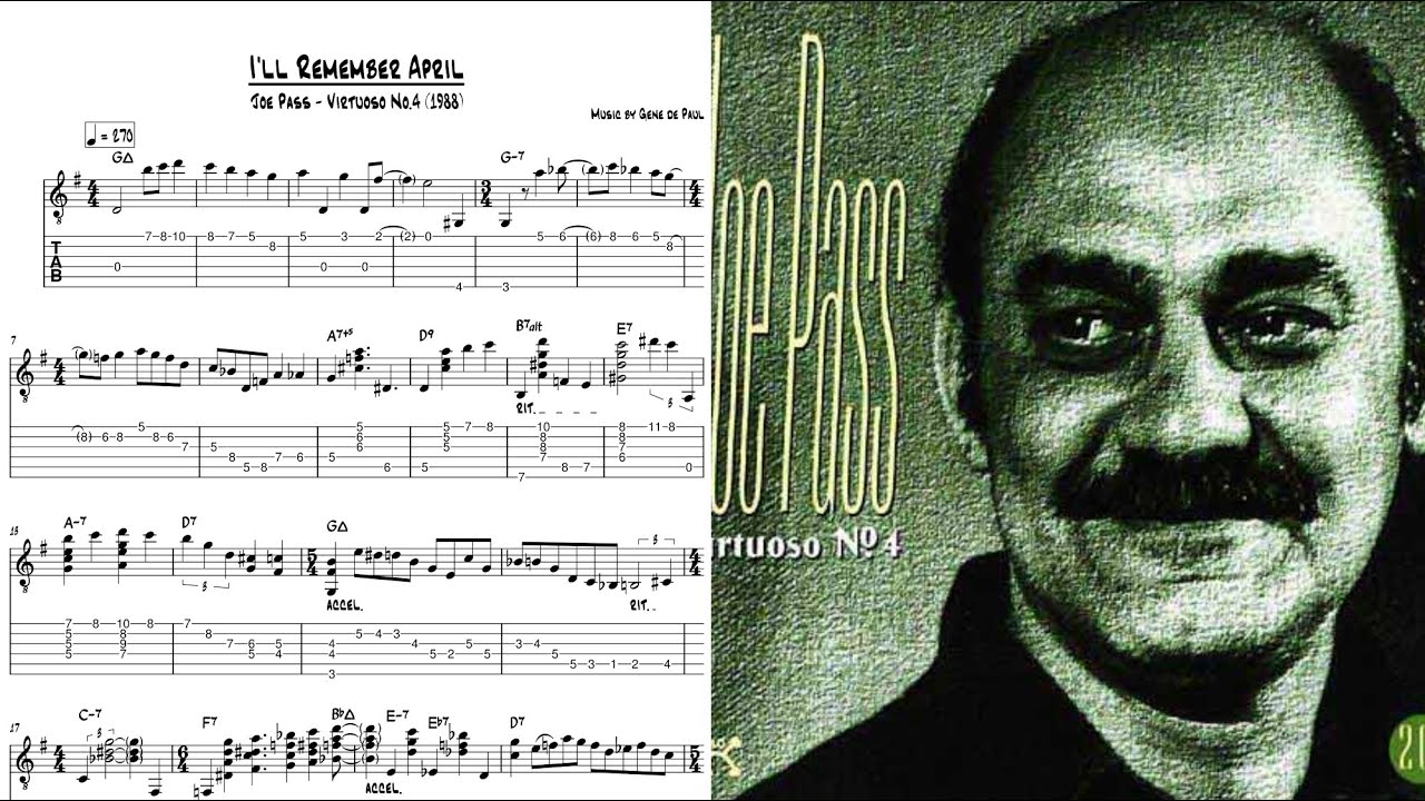 Joe Pass - I'll Remember April (Transcription)