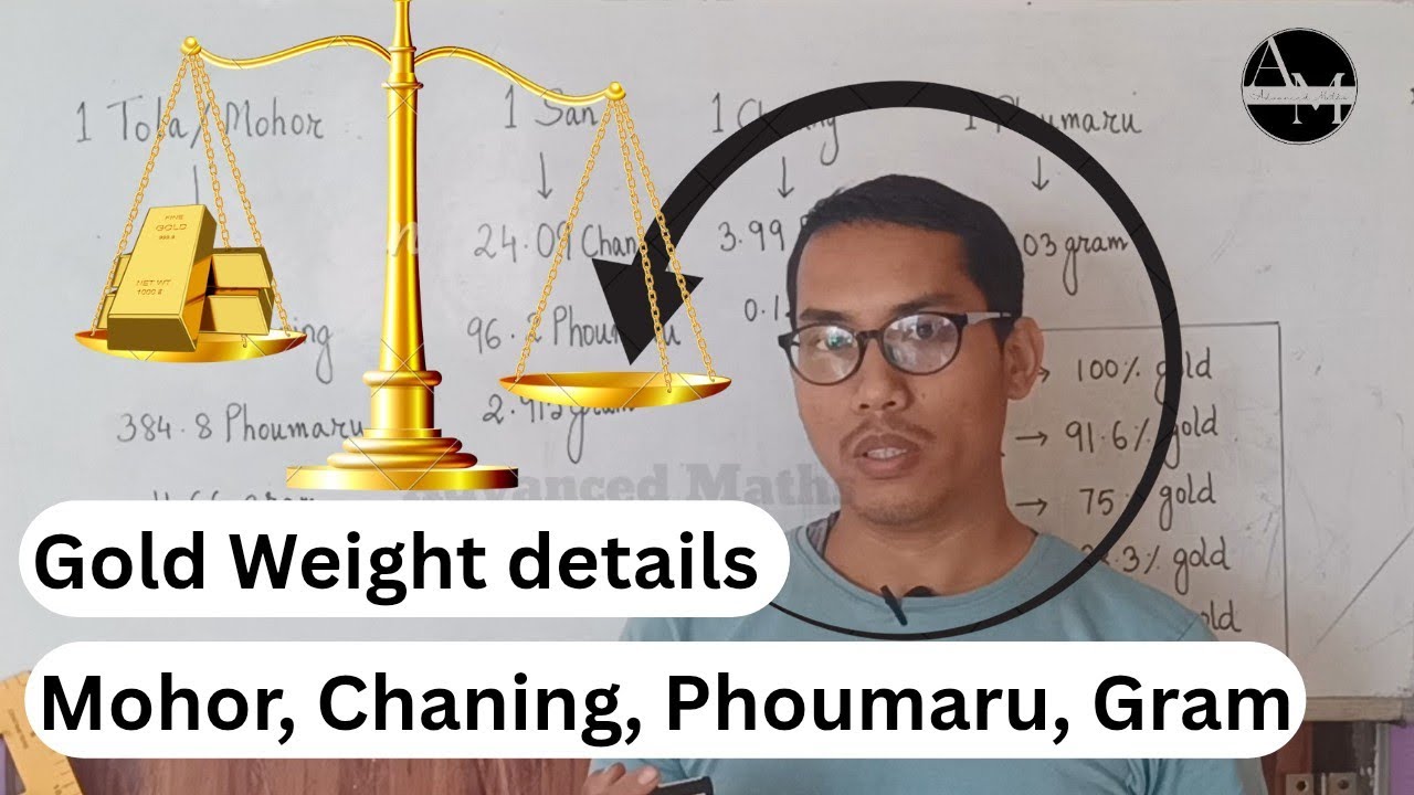 Gold Weight || Phouramu, Chaning, San, Mohor || their relation || Gold Quality || in Manipuri