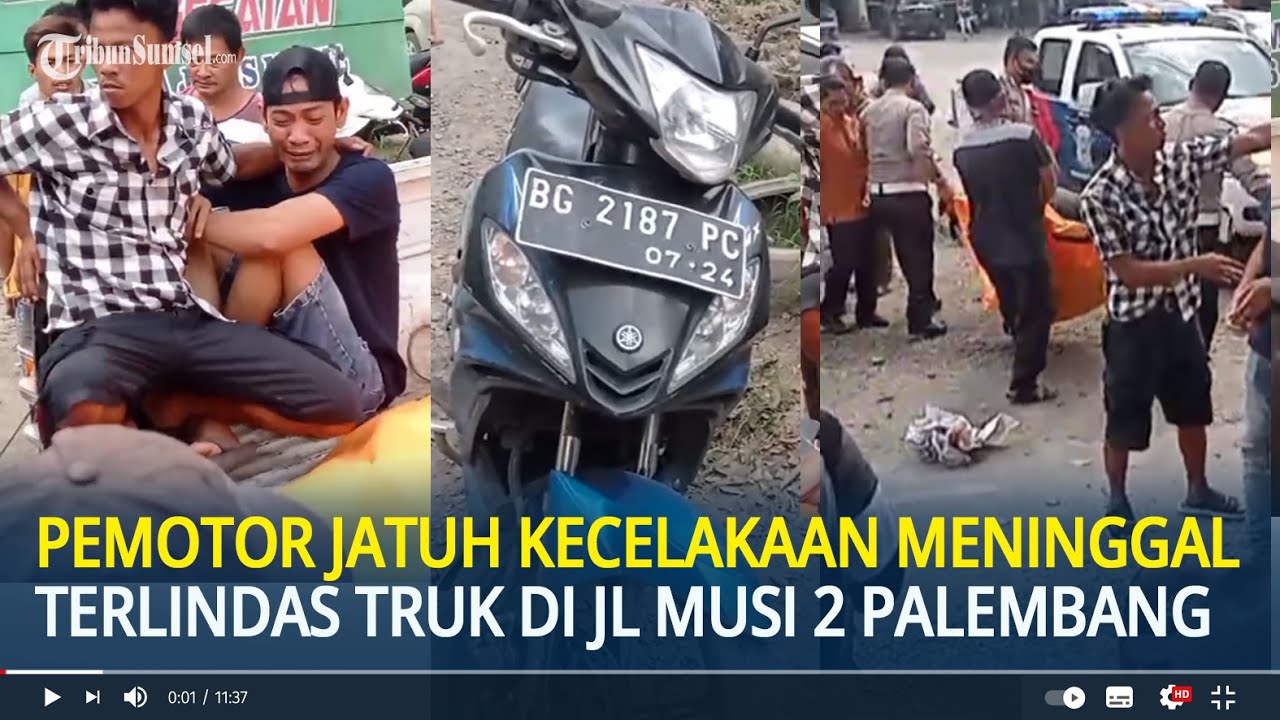 Pemotor Jatuh Meninggal Terlindas Truk di Jalan Musi 2 Palembang