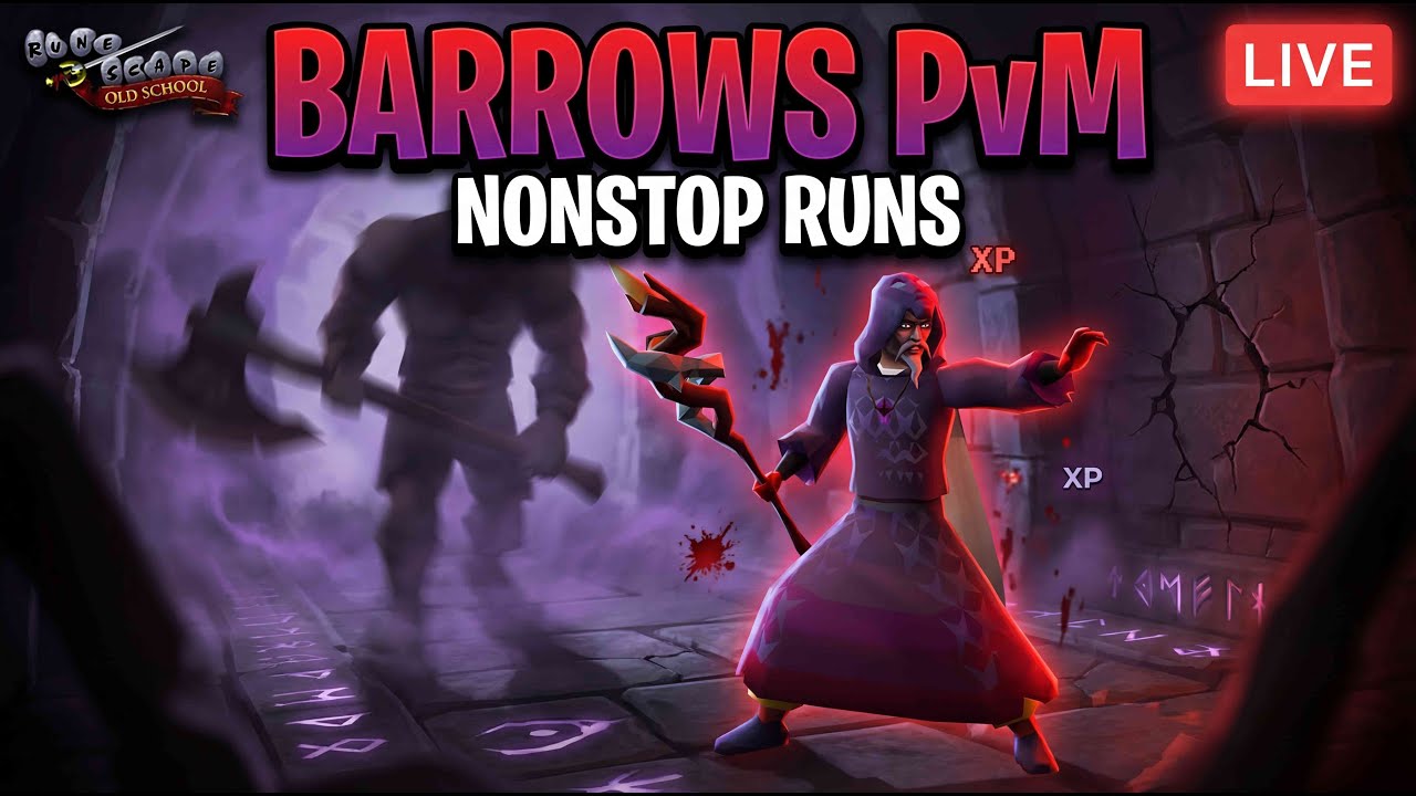 Barrows Runs LIVE | PvM Loot Grind | Chest Reveals #osrslive #osrs #runescape #runescapelive