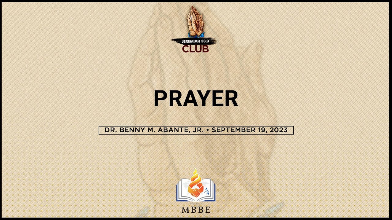 Prayer - Dr. Benny M. Abante, Jr.