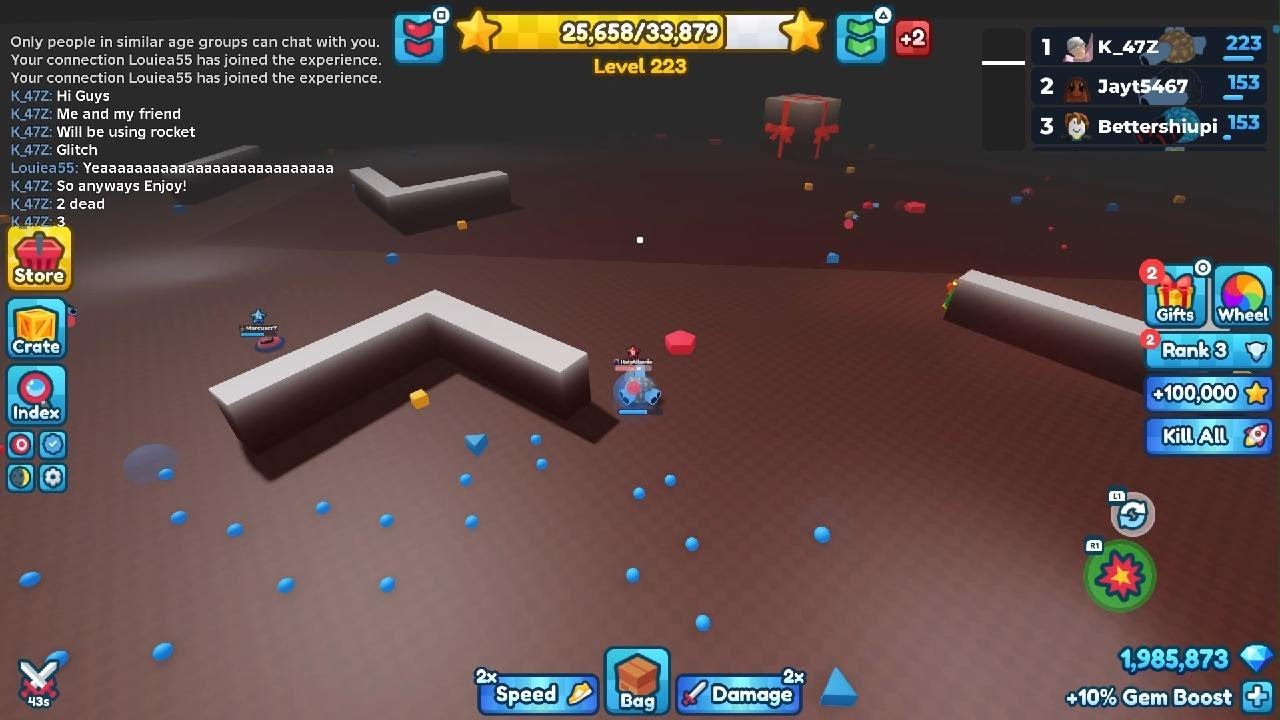 Me and my friend used rocket glitch and it was CRAZY in Tank Game Roblox!