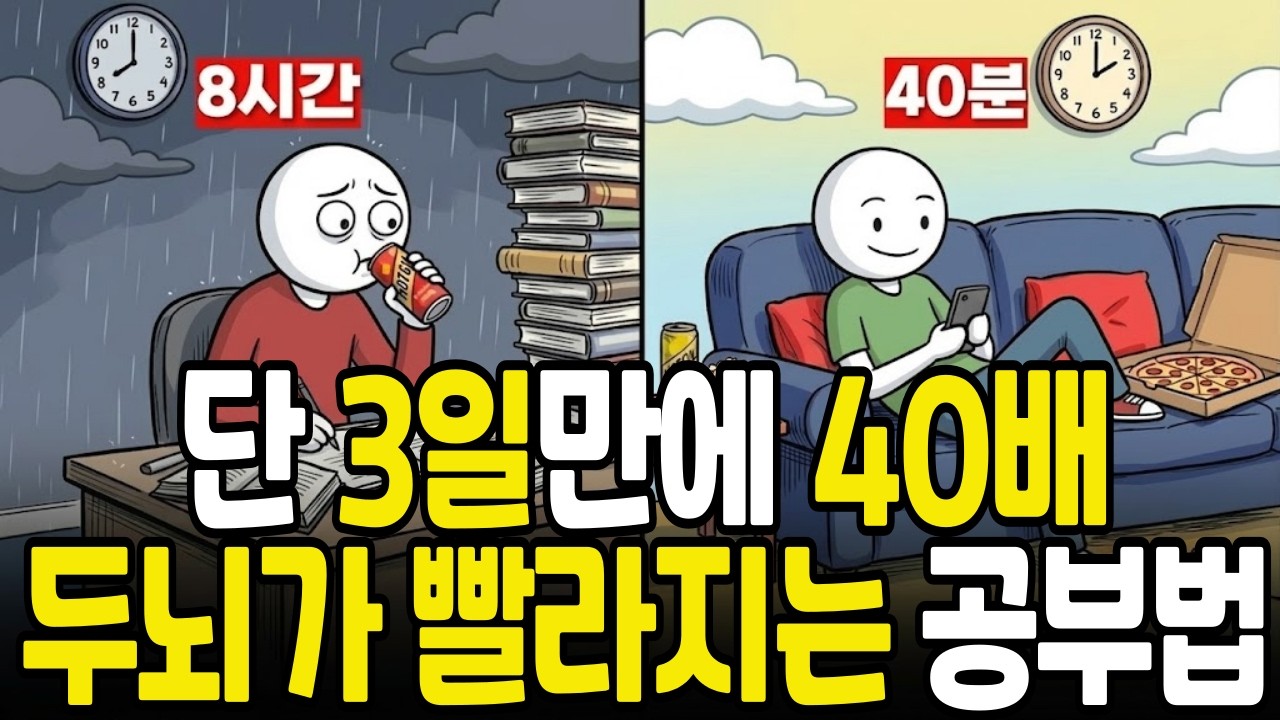 “머리가 나쁜 게 아니라 뇌 사용법이 틀린 겁니다” 3일 만에 두뇌 속도 바꾸는 공부법