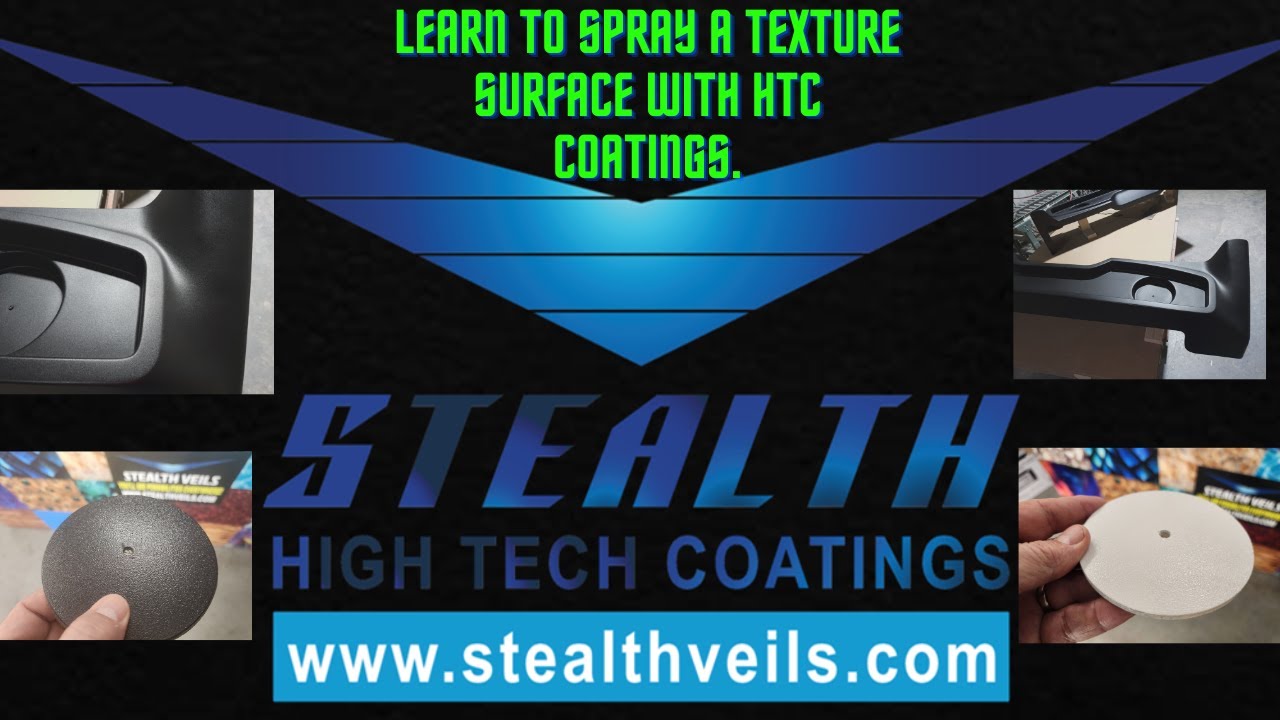 Spraying a textured surface with HTC-AUWB coatings.