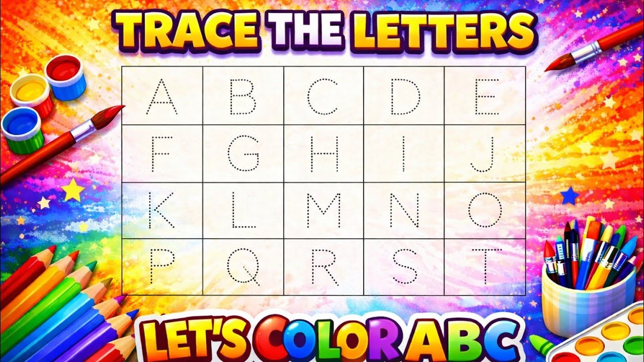 ABC Tracing for Kids | Learn Alphabet Tracing & Coloring | A to L  Letter.