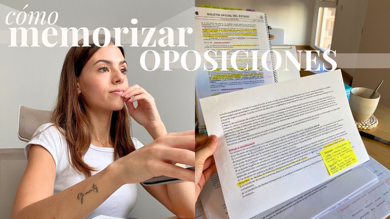 CÓMO MEMORIZAR LA OPOSICIÓN: paso a paso 📖 | Así estudié mi temario de forma literal (desde cero)