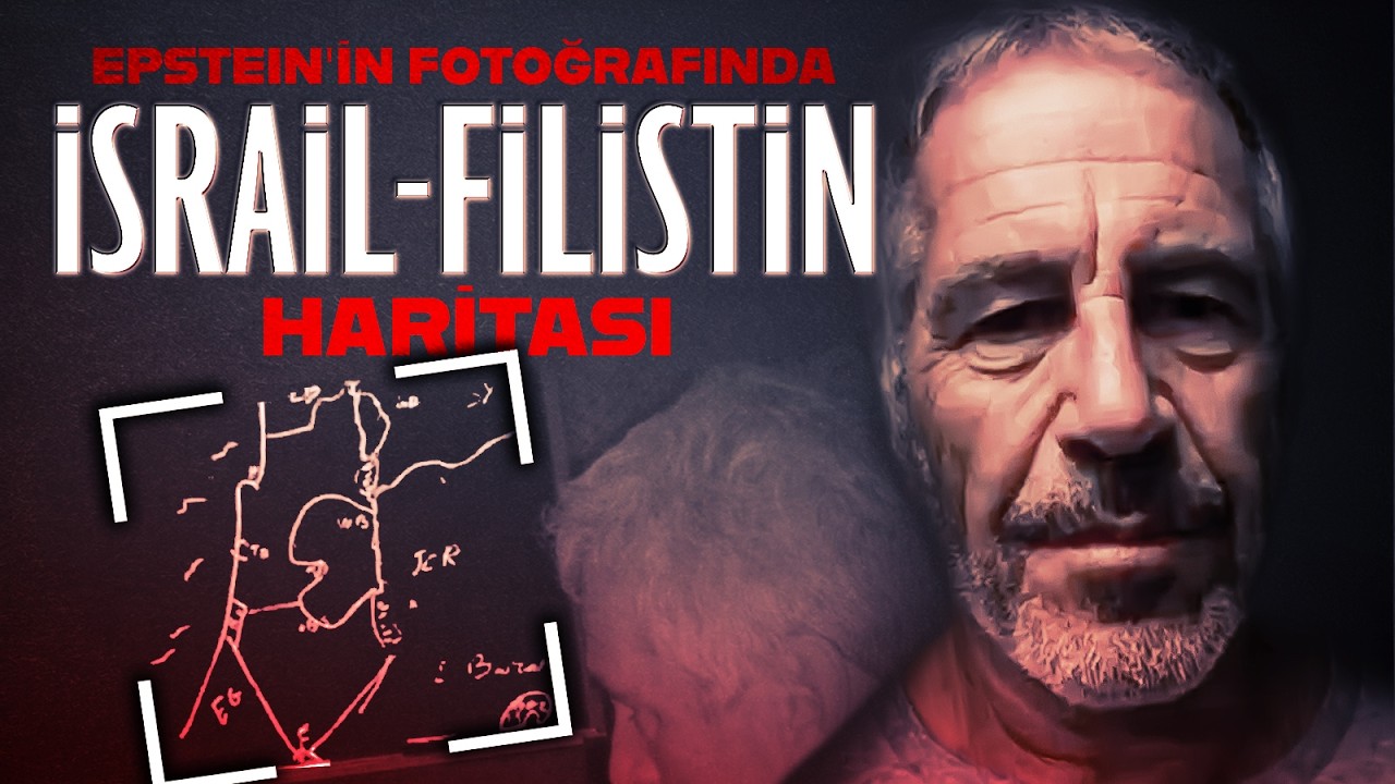 Epstein'in fotoğrafında tartışmalı İsrail-Filistin haritası