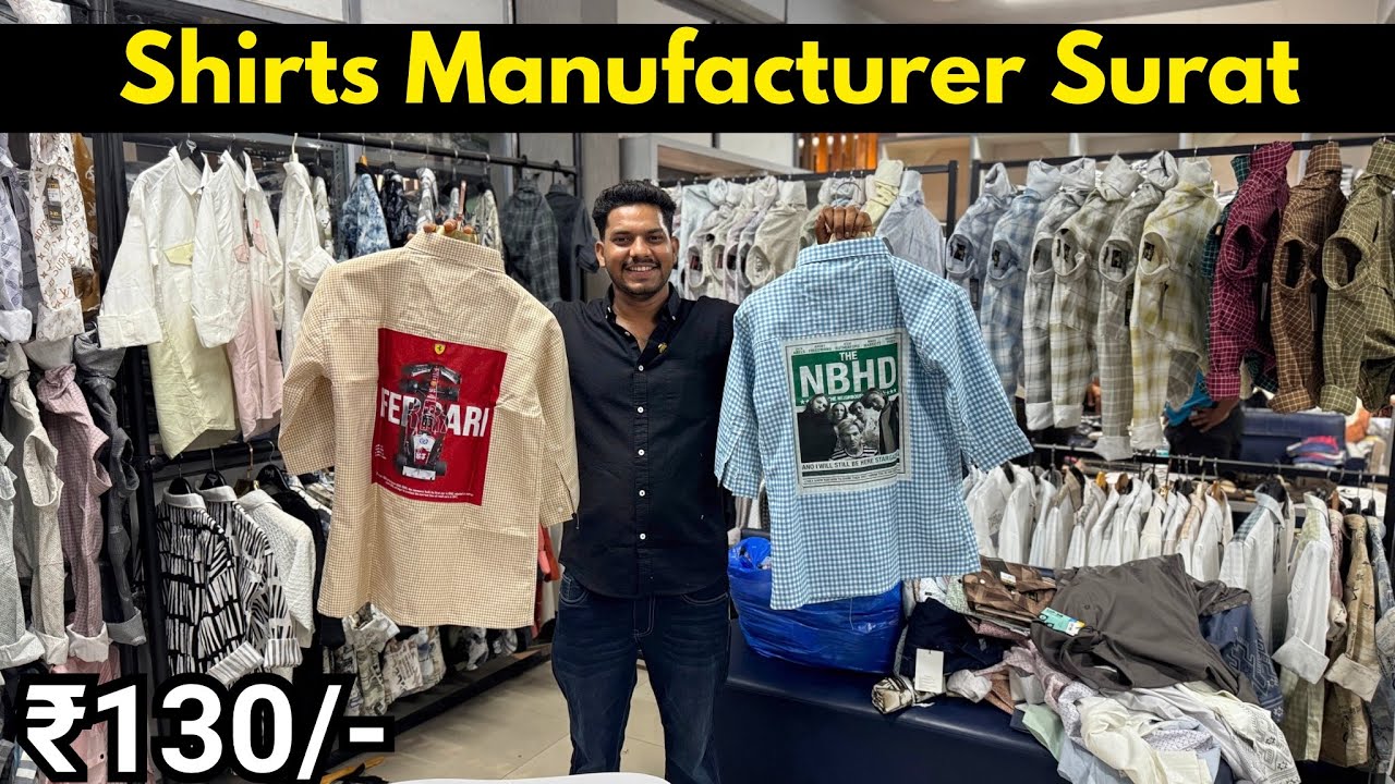 Shirt ₹130/Men&rsquo;s Shirts Manufacturer Surat |Surat Shirts Wholesaler |Shirt Wholesale Market In Surat