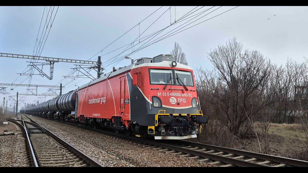LEMA 086 TFG cu vagoane Zacns noi pleaca din Baneasa spre Brazi