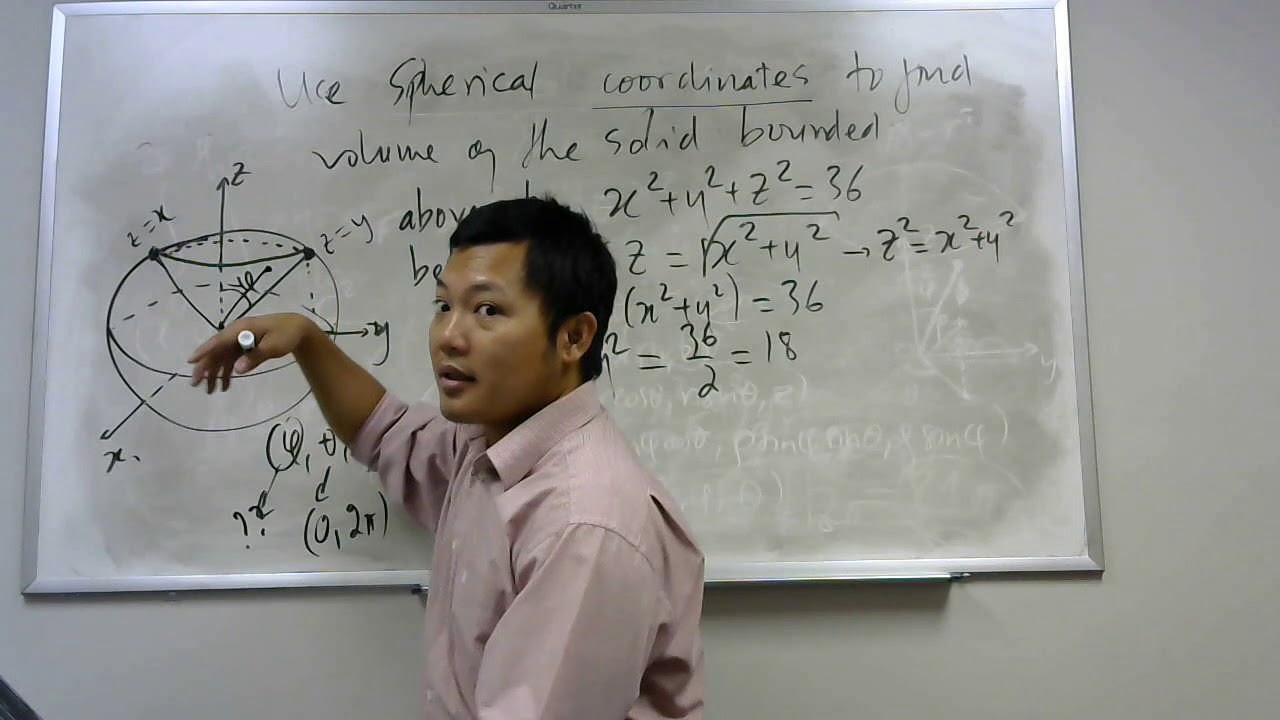 Calculus 3. Using spherical coordinates to find volume of solids
