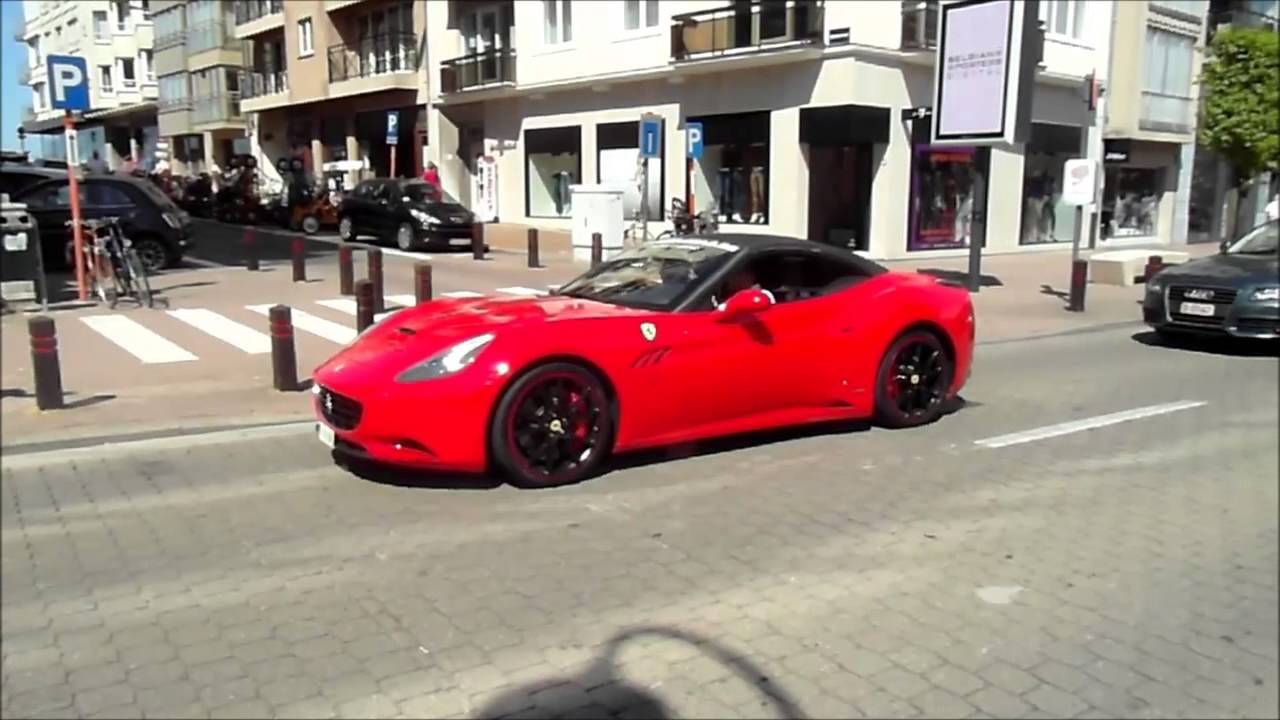 One-day supercars @ Knokke 2013 ( Aventador , 2x f430, california , db9 , vantage , ... )