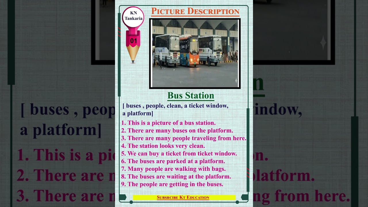 #busstation #picturedescription ##std6 #std6english #education #english #essay #easylearning #reels