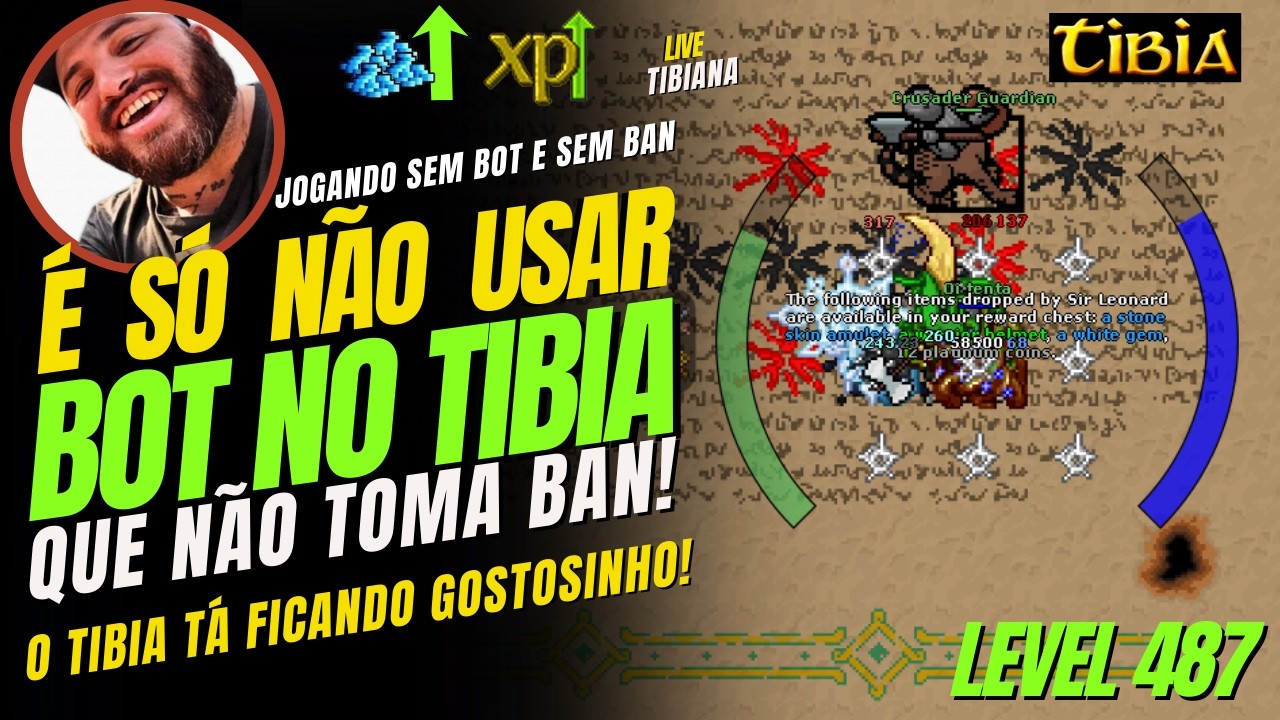🔴LIVE DE TIBIA SEM BOT E SEM BAN - EK LEVEL 487 - DIA 26/02/2026 🔴