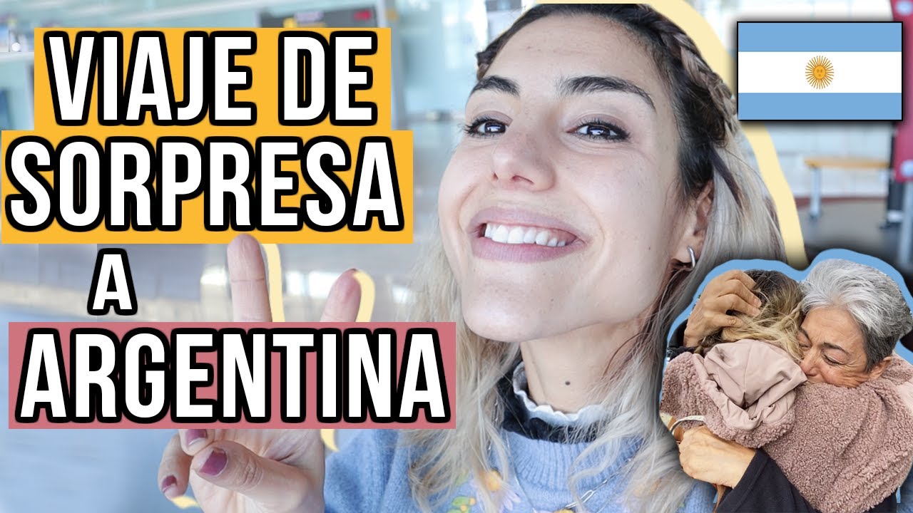 Viaje de sorpresa a ARGENTINA desde ESPAÑA (Reacciones)