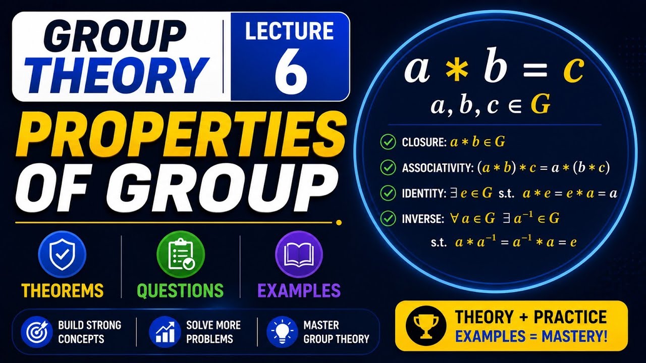 6. Properties of Group (PART-1) | Group Theory | Theorems, Questions & Examples