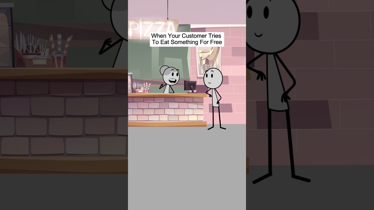 When Your Customer Tries To Eat Something For Free #animation #manager #corporate