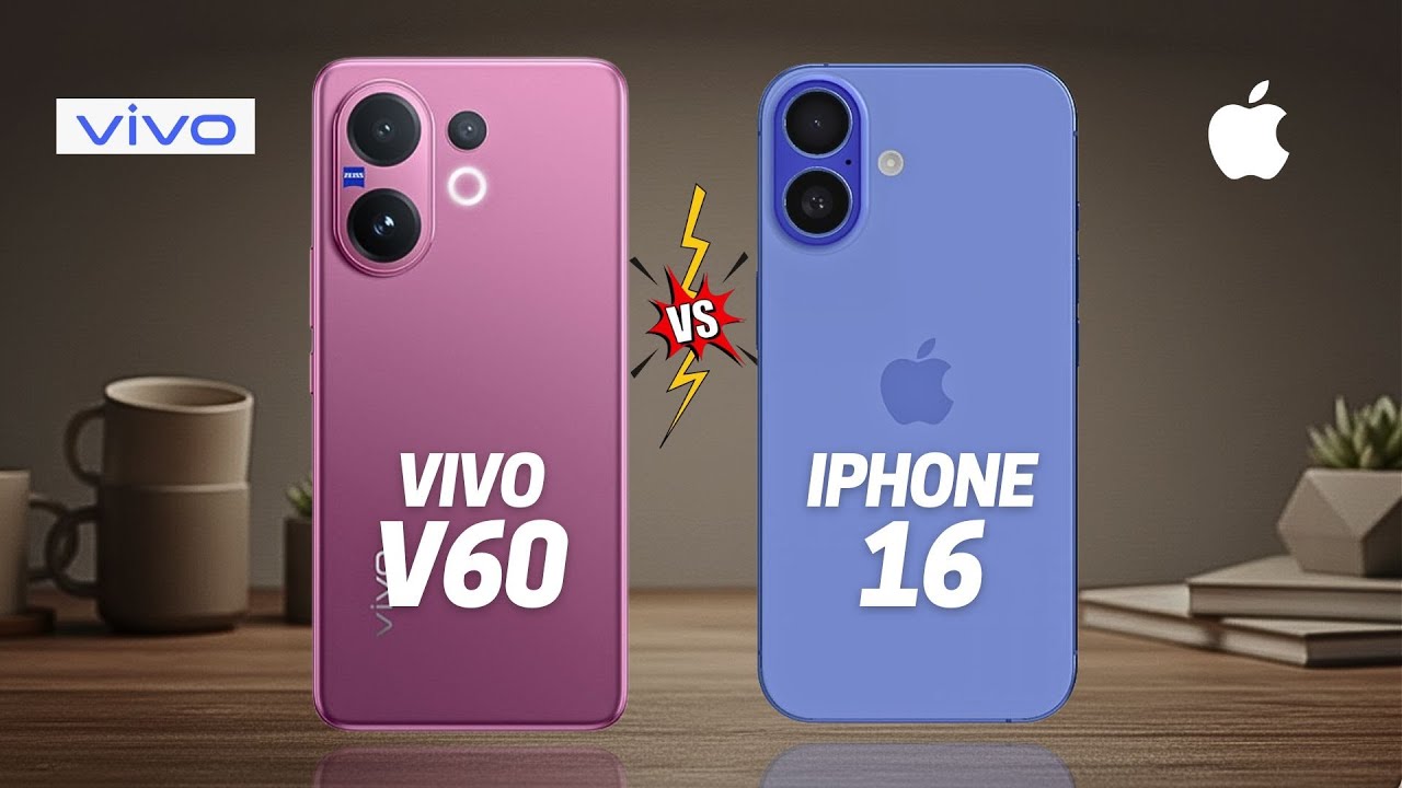 Vivo V60 vs Iphone 16  Full comparison ⚡Which one is Best