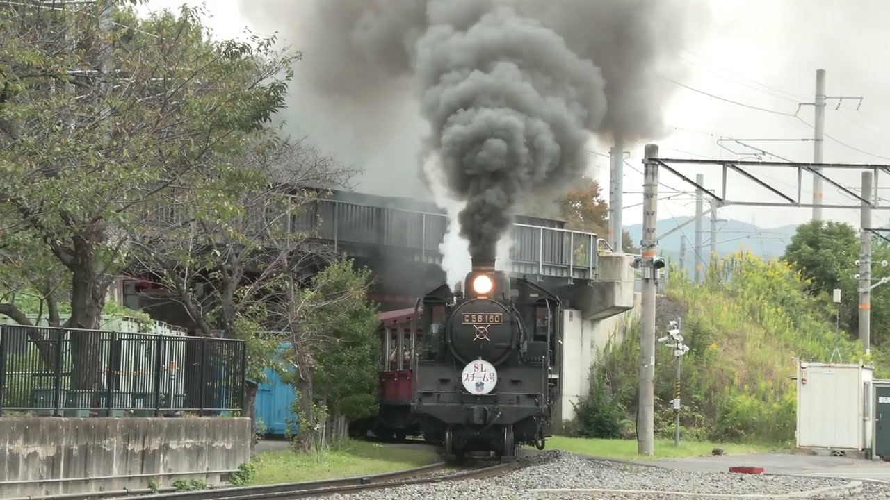【4K】SLスチーム号　鉄道の日まさかのC62故障！？代走C56鉄道記念日を盛り上げる！　2023.10.14