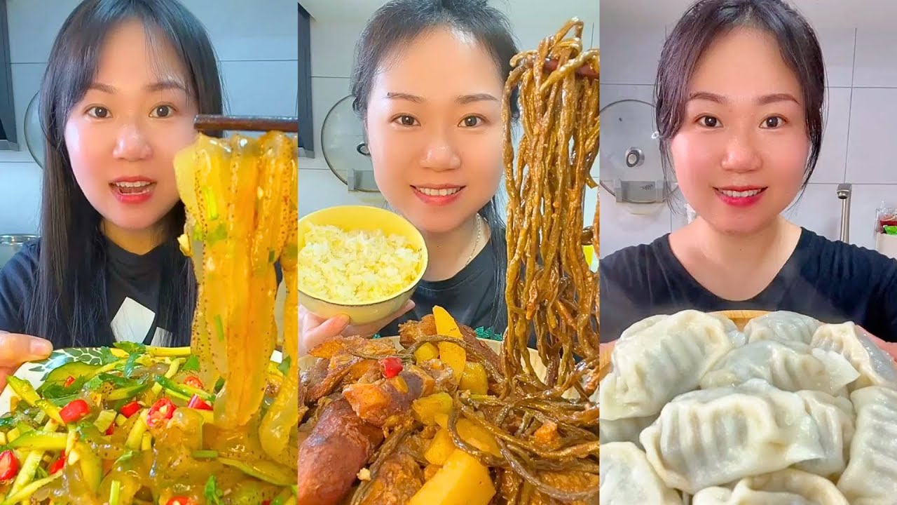 Satisfying Chinese Food ASMR – Unique Snacks & Noodles #84