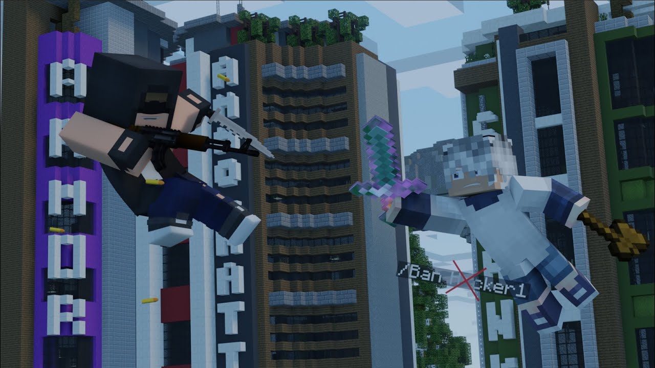 Hacker Vs Admin (Minecraft PVP Animation)