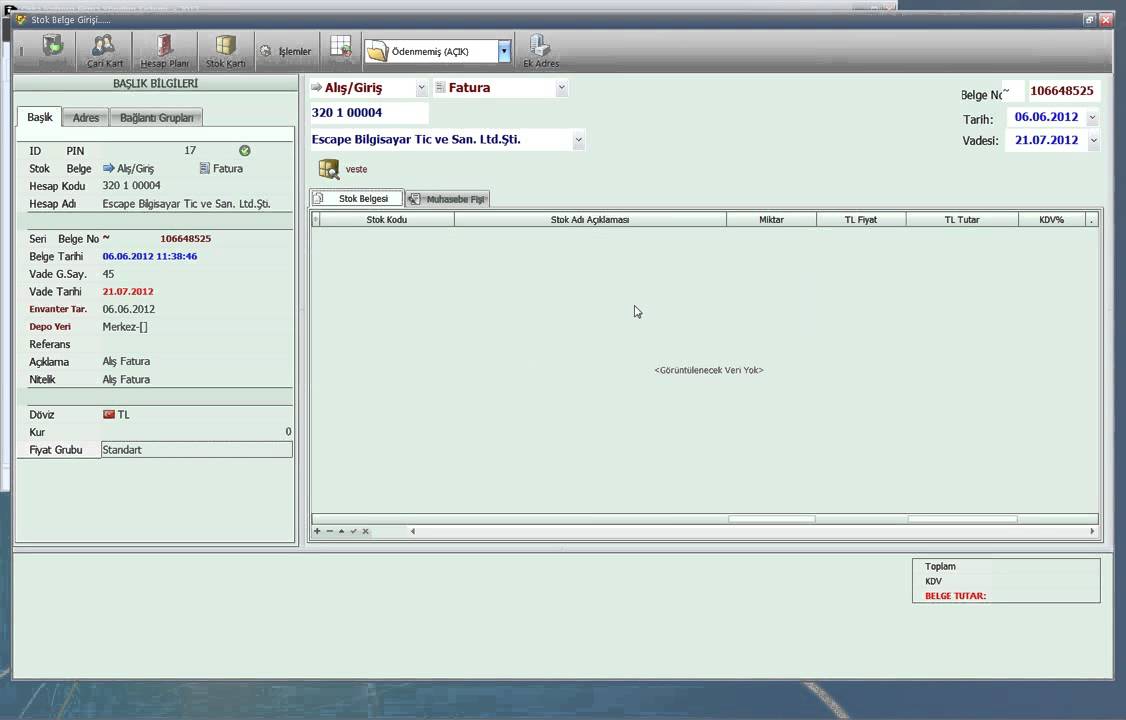 Orka SQL   Iceberg   Alış Faturası Kayıt İşlemleri ve Dikkat Edilmesi Gerekenler