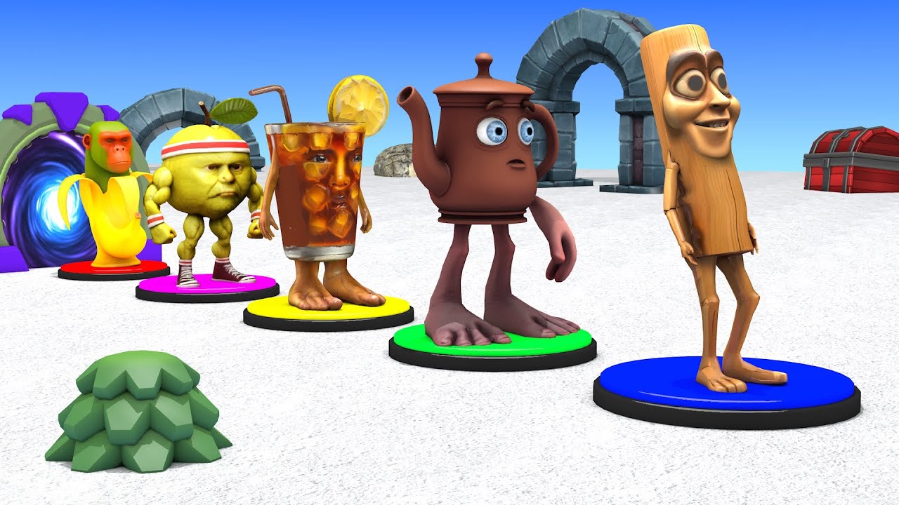Long Slide Game With Cow Elephant Gorilla Hippopotamus Tiger 3d Animal Game Funny 3d Animals