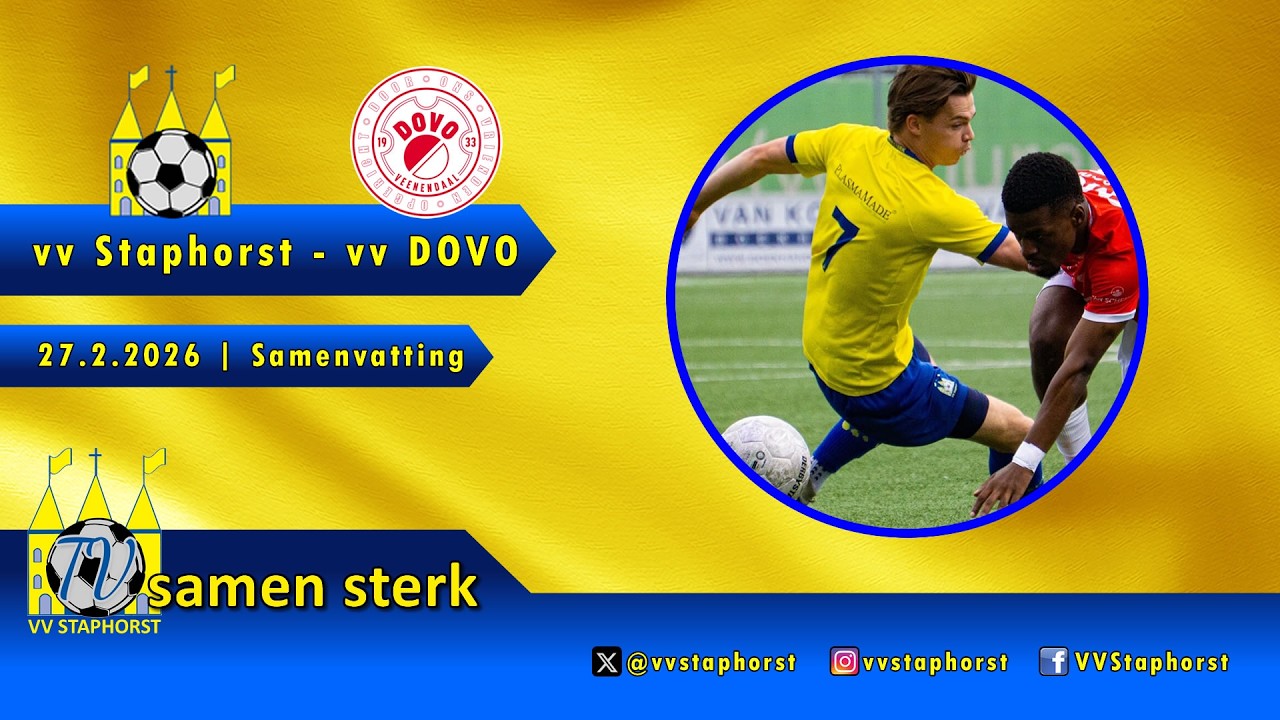 vv Staphorst - vv DOVO | 28.2.2026 | Samenvatting