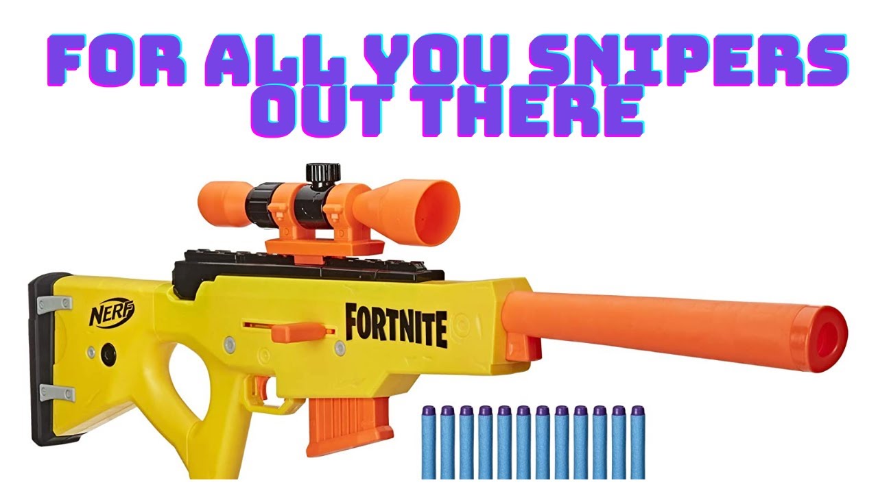 Unboxing and review of Nerf Fortnite BASR-L Bolt Action sniper rifle