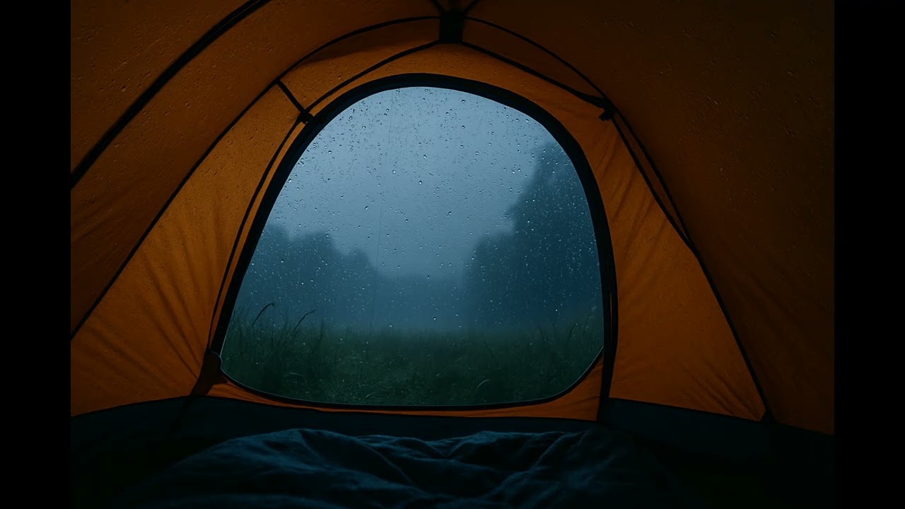 Rain on a Tent at Dawn | Cozy Morning Rain Sounds for Deep Relaxation