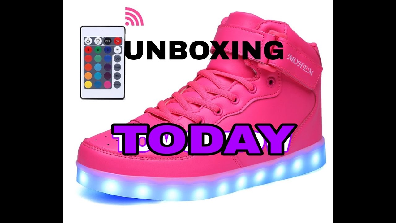 UNBOXING NEW HOT PINK LED LIGHT UP SHOES 😍😙