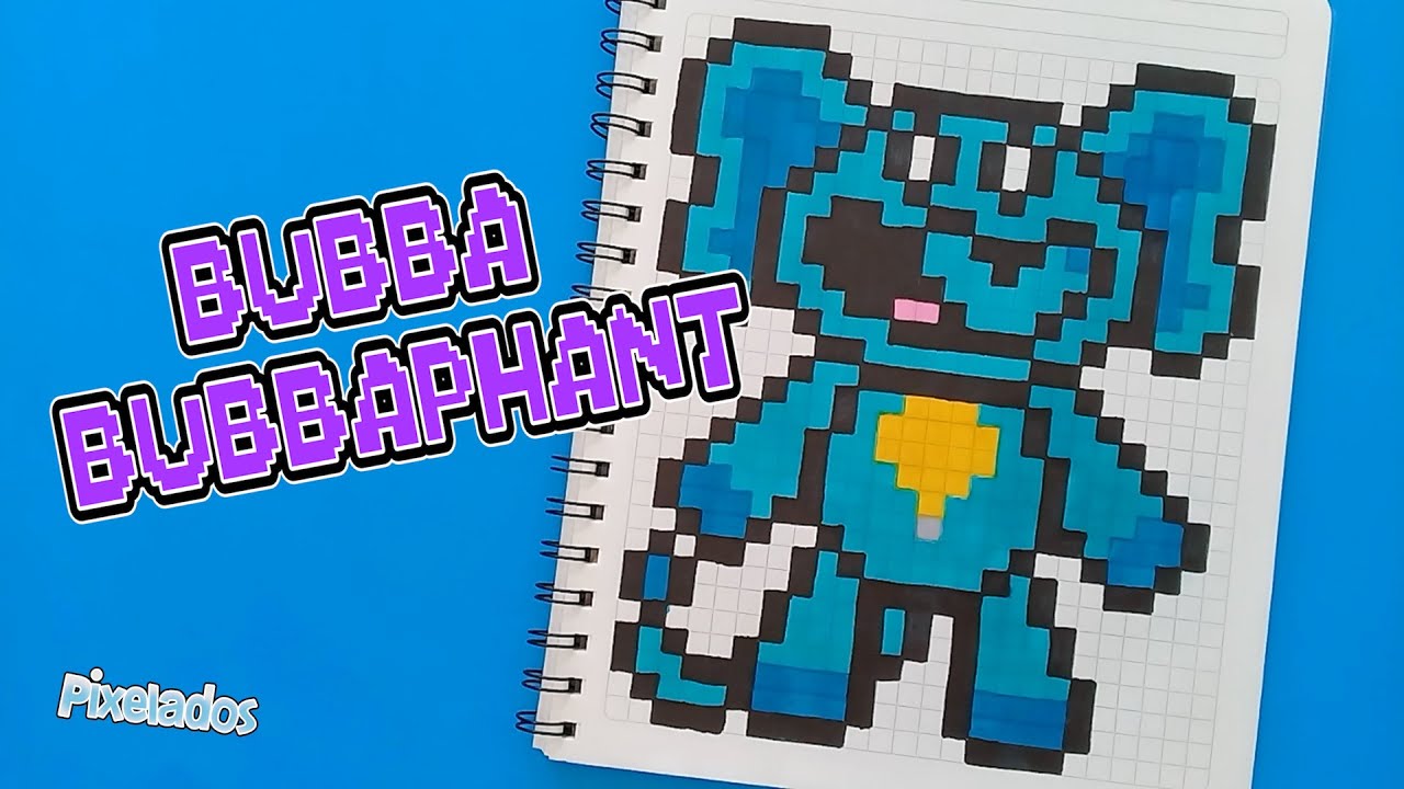 COMO DIBUJAR A BUBBA BUBBAPHANT - SMILIG CRITTERS - POPPY PLAYTIME EN PIXEL ART - PIXELADOS