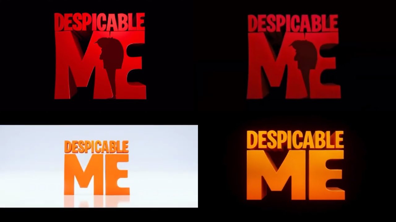 Despicable Me 1-4 Title Card Comparison