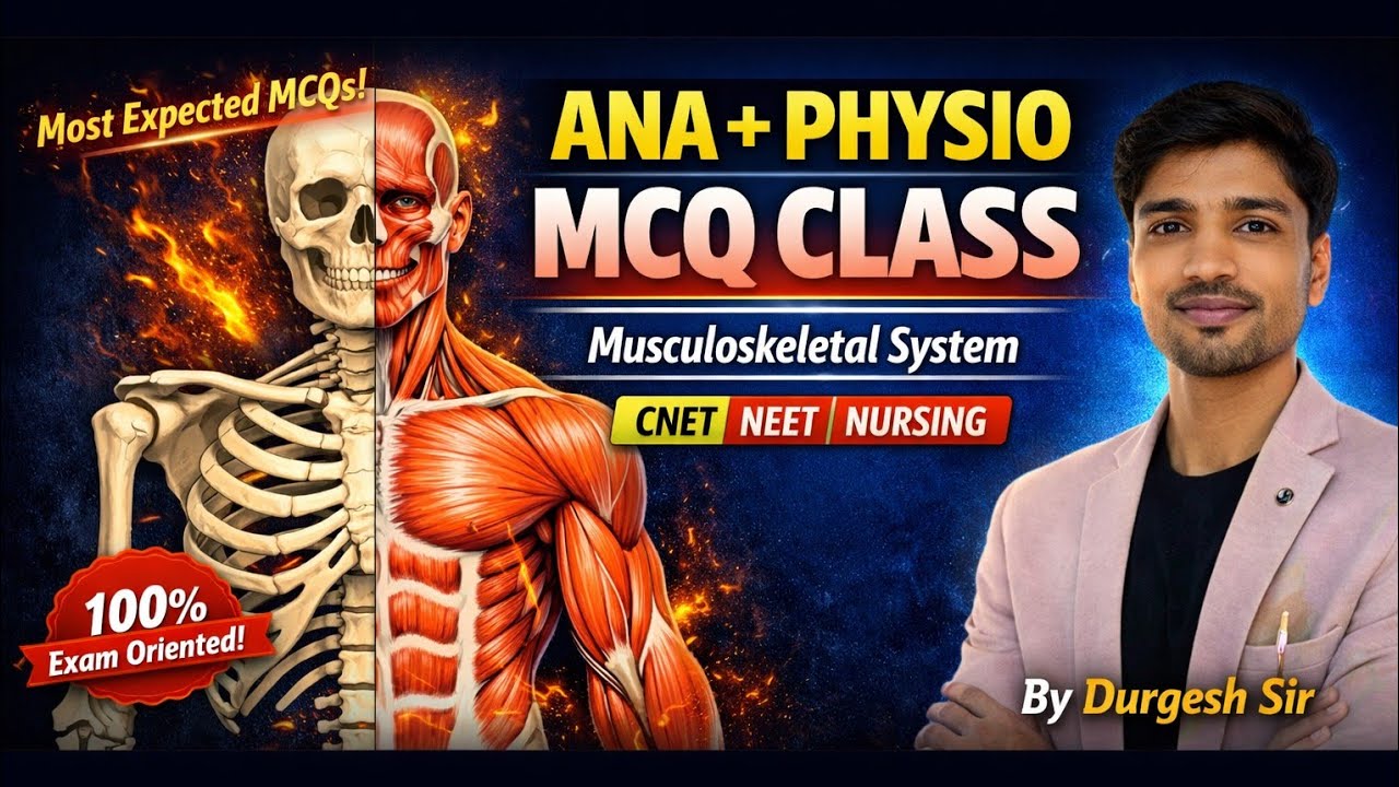 Musculoskeletal System Important MCQs for CNET | NORCET | SGPGI | Nursing | RML by- Durgesh Sir
