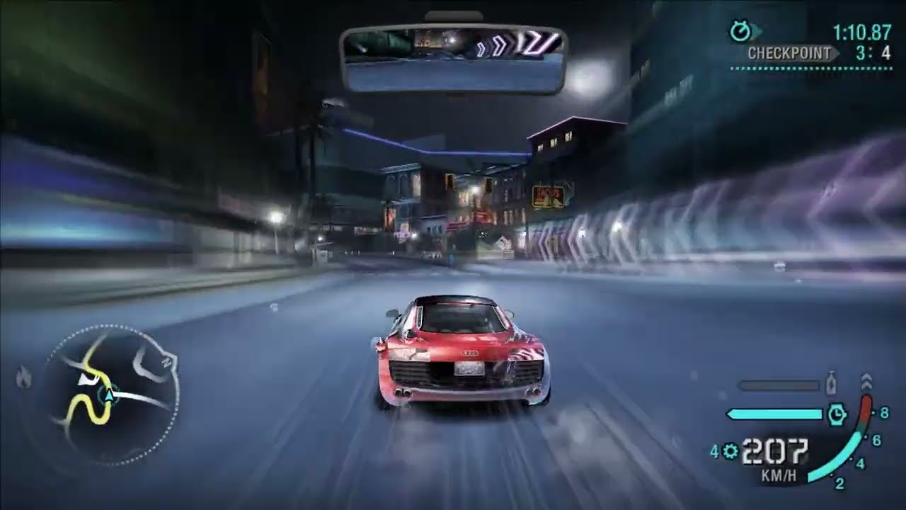 Need for Speed Carbon - Audi R8 Le Mans Quattro Test Drive & Engine Sound