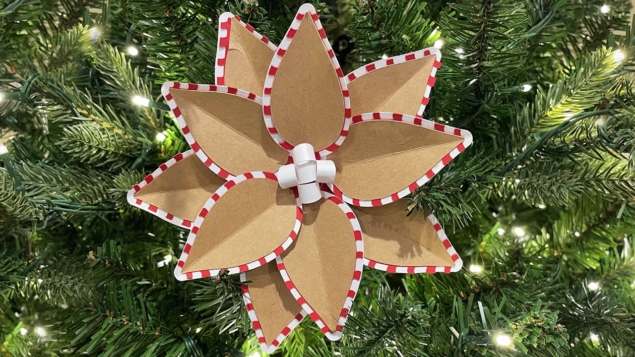 Gingerbread Christmas 3D Paper Flower