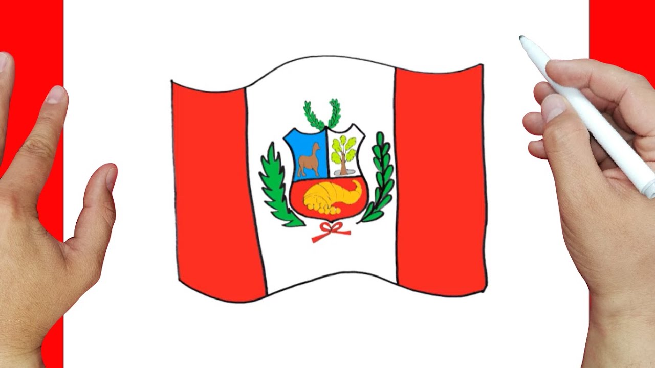 How to draw THE FLAG OF PERU step by step