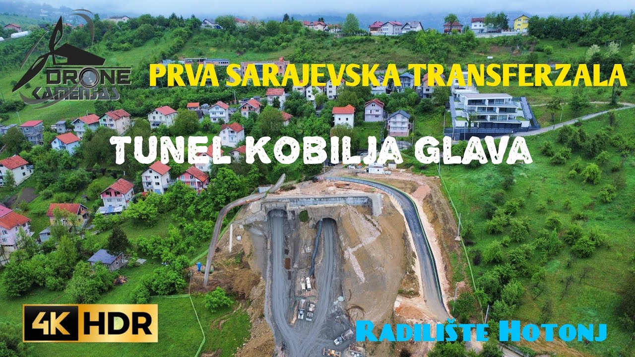 TUNEL KOBILJA GLAVA - Prva Sarajevska transferzala - RADILIŠTE HOTONJ #dronephotography #4k