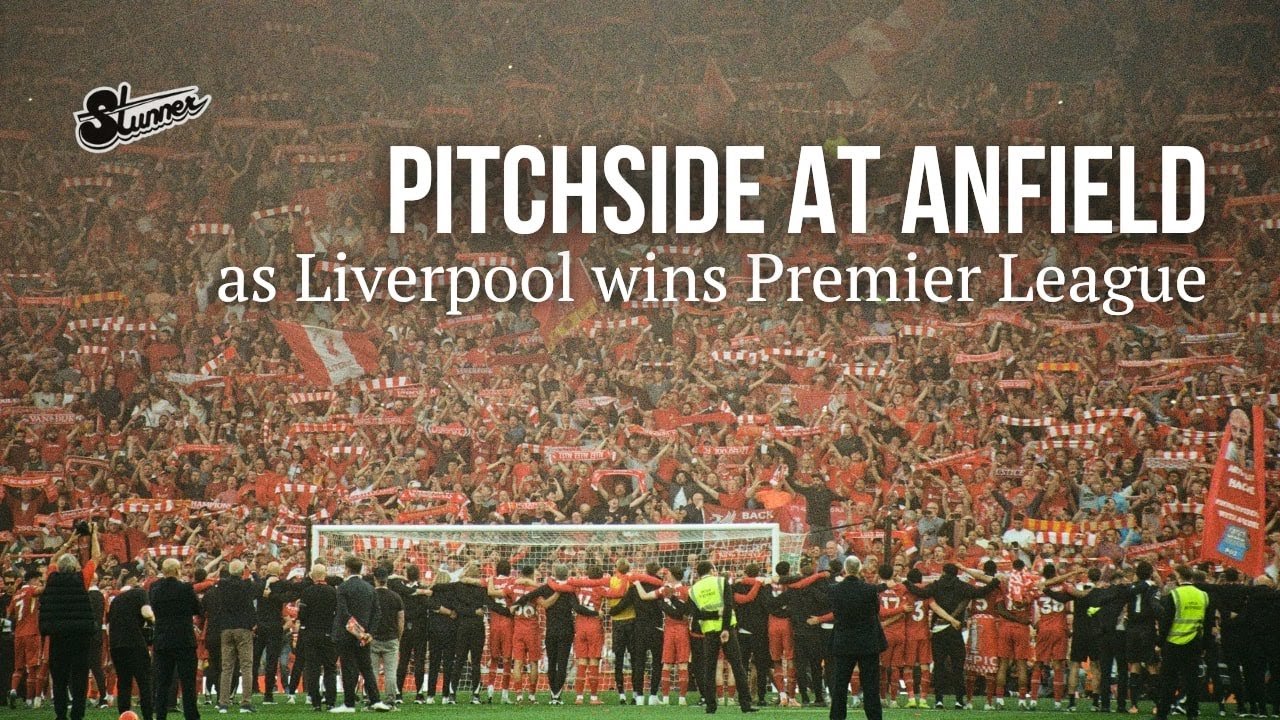 PITCHSIDE at ANFIELD: Crazy emotions and goal celebrations as Liverpool wins Premier League