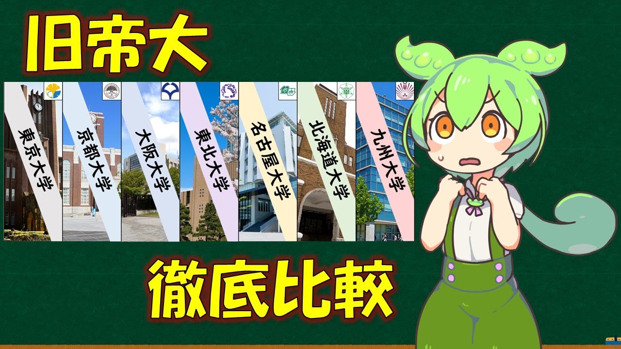 旧帝大を同時比較するのだ（立地・学部・出身地 etc...）
