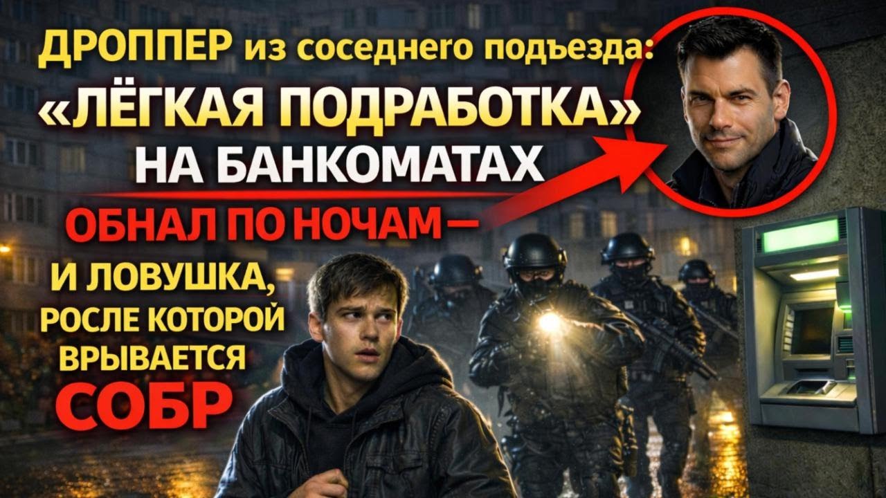 ДРОППЕР из соседнего подъезда: «лёгкая подработка» на банкоматах, ОБНАЛ по ночам — и ловушка........