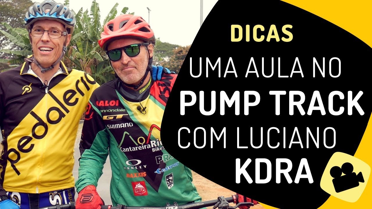 Aula de pump track com Luciano KDra e Edu Capivara. Pedaleria