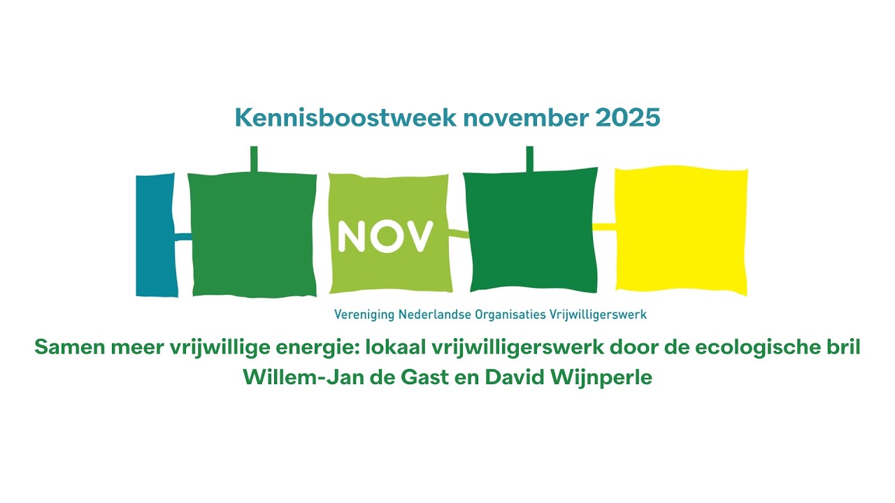 Kennisboost | Samen meer vrijwillige energie lokaal vrijwilligerswerk door de ecologische bril