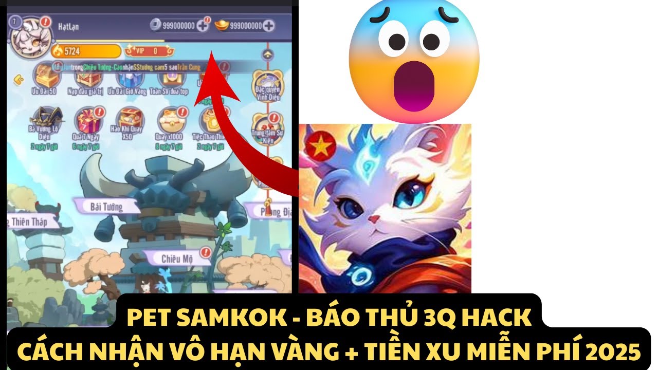 Pet Samkok   B&aacute;o Thủ 3Q HACK - C&Aacute;CH NHẬN V&Ocirc; HẠN V&Agrave;NG + TIỀN XU MIỄN PH&Iacute; TR&Ecirc;N IOS/ANDROID