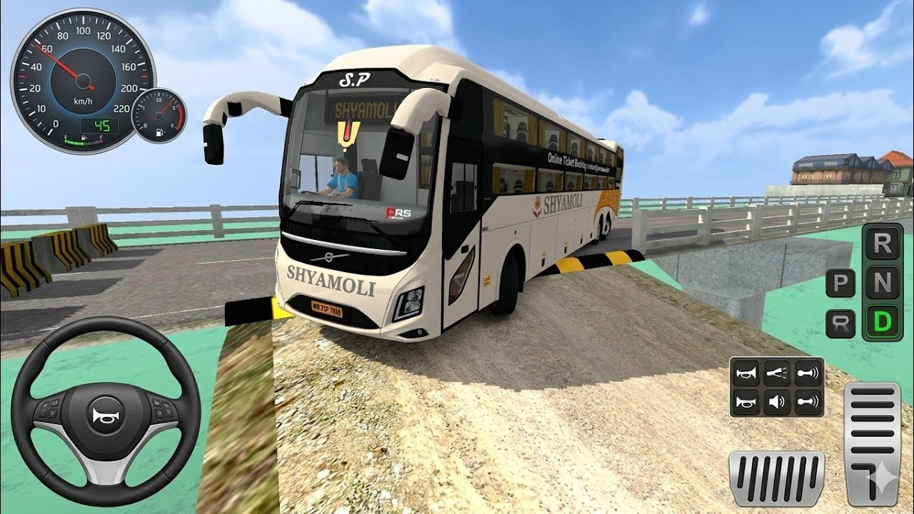 🔥 Volvo Shyamoli Paribahan Bus | Speed Breaker Offroad Map 😱 | Bus Simulator Indonesia Gameplay 