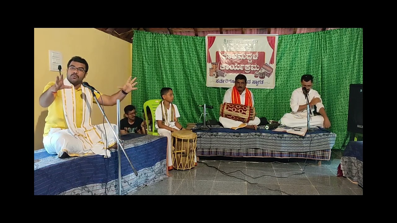 ಮೊದಲ ಬಾರಿಗೆ ತಾಳಮದ್ದಳೆಯಲ್ಲಿ ಅರ್ಥ ಹೇಳುವ ಪ್ರಯತ್ನ. ಜಾಂಬವತಿ ಕಲ್ಯಾಣದ ನಾರದನಾಗಿ. 
