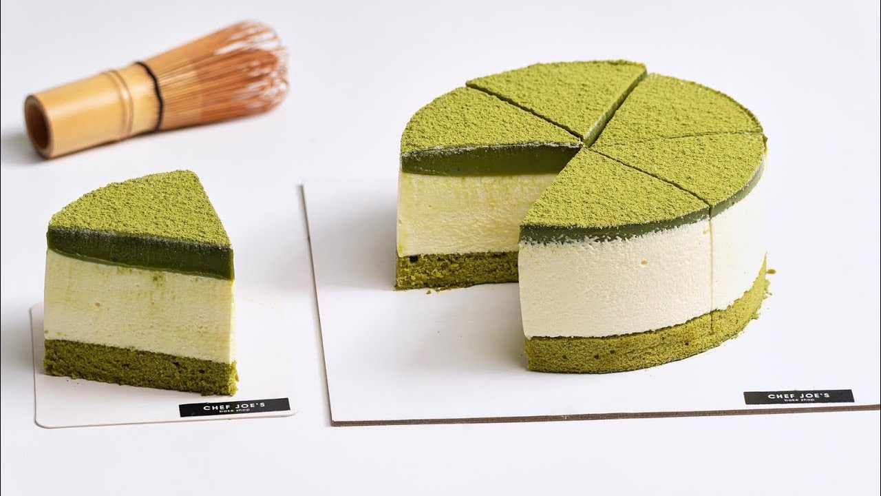 มัทฉะไวท์ช็อกโกแลตมูสเค้ก Matcha White Chocolate Mousse ทำขนมกับเชฟโจ Ep.144