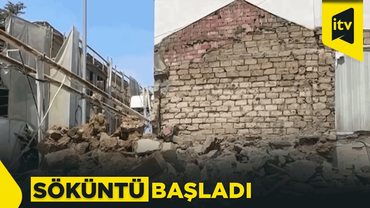 “Sovetski”də qəzalı və şəhərin görkəmini pozan binaların sökülməsi