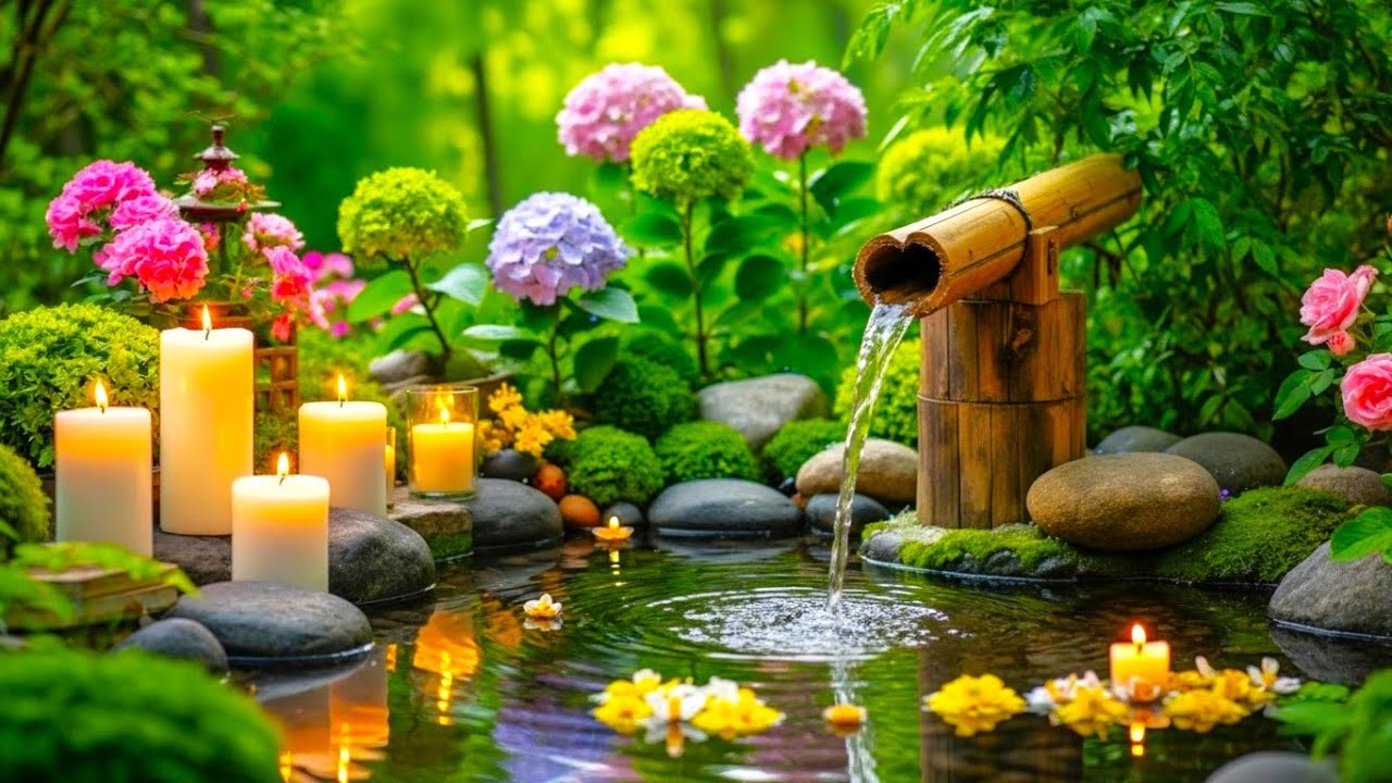 Relaxing Piano & Bamboo Water Fountain 🌿 Insomnia Relief, Calm Anxiety & Deep Relaxation #8